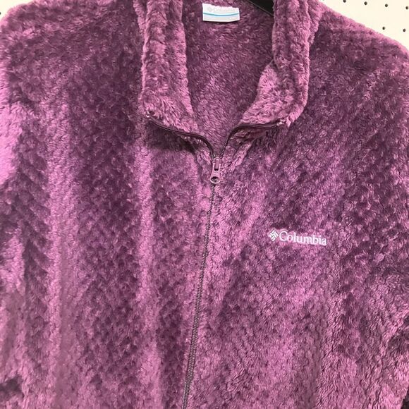 Columbia Women's Plush Purple Teddy Jacket - Picture 2 of 3